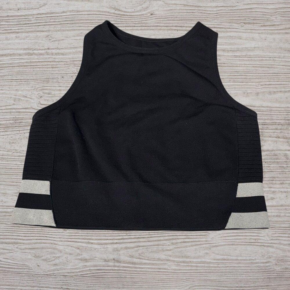 Mono B Seamless Cropped Athletic Tank Top Sports Bra Active Everyday Wear size M